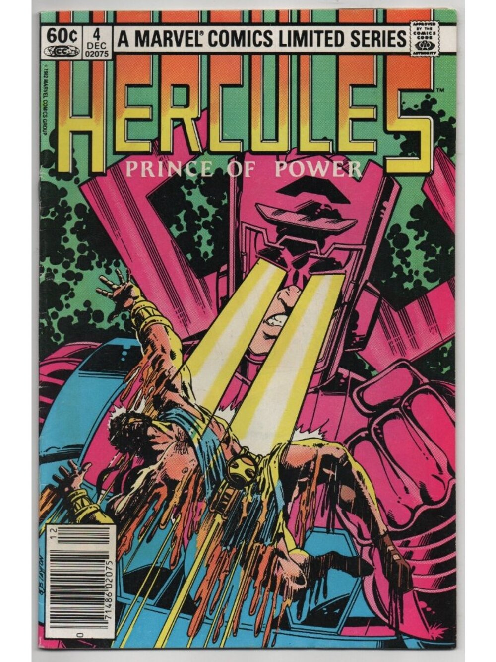 Hercules 4 Marvel Comics 1982 FN 6.0 Newsstand Galactus Prince of Power